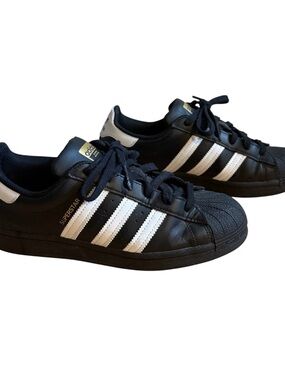 Adidas Superstar Black White Shell Toe Sneakers Men’s 6.5 Women’s 7.5